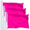 G128 3 Pack: Solid Magenta Color Flag | 4x6 Ft | LiteWeave Pro Series Printed 150D Polyester | Indoor/Outdoor, Vibrant Colors, Brass Grommets